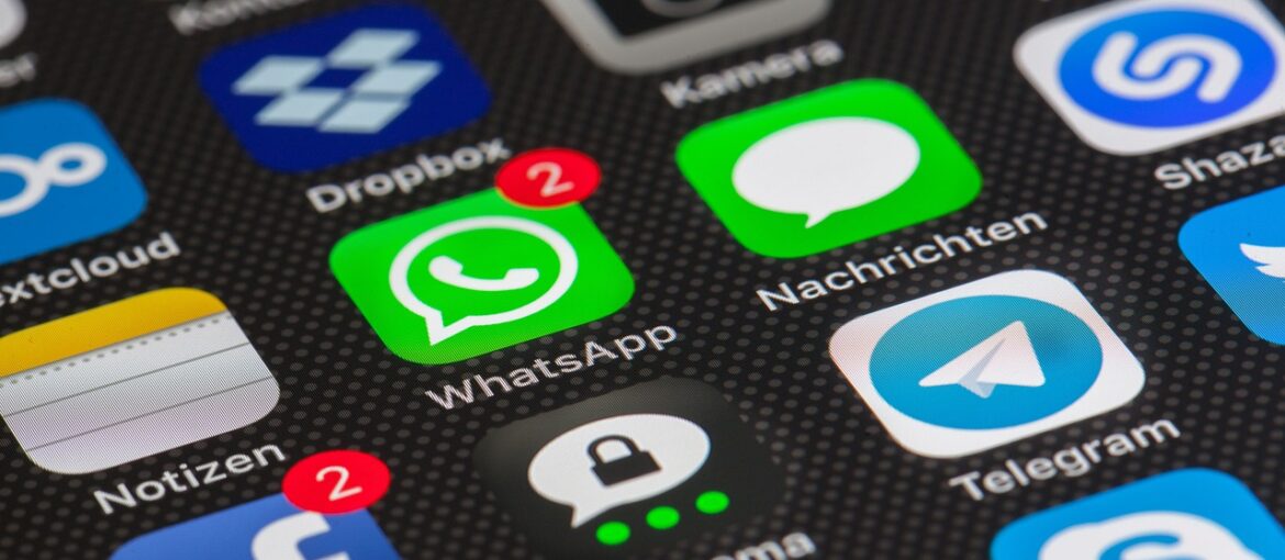 social media management for small businesses icons on mobile apps screen
