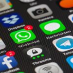social media management for small businesses icons on mobile apps screen
